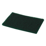 Heavy-duty Scour Pad, Green, 6 X 9, 15-carton