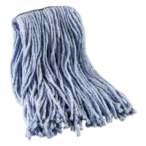 Mop Head, Standard Head, Cotton-synthetic Fiber, Cut-end, #16., Blue