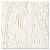 Cut-end Wet Mop Head, Cotton, #16, White, 12-carton