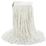 Cut-end Wet Mop Head, Cotton, #16, White, 12-carton