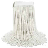 Cut-end Wet Mop Head, Cotton, No. 24, White 12-carton