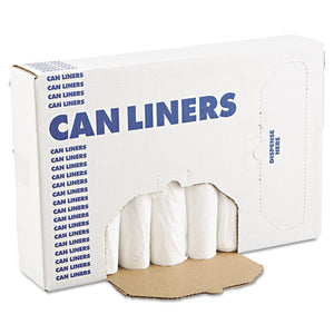 Low-density Waste Can Liners, 16 Gal, 0.4 Mil, 24" X 32", White, 500-carton