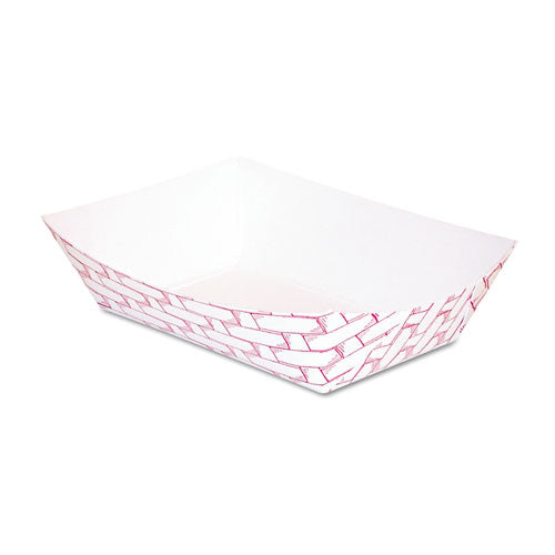 Paper Food Baskets, 1-4 Lb Capacity, Red-white, 1000-carton
