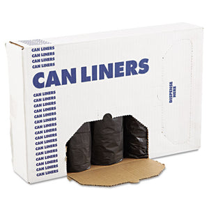 Low-density Waste Can Liners, 60 Gal, 0.65 Mil, 38" X 58", Black, 100-carton