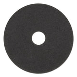 Stripping Floor Pads, 12" Diameter, Black, 5-carton
