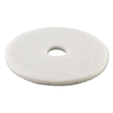 Polishing Floor Pads, 13" Diameter, White, 5-carton