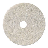 Natural White Burnishing Floor Pads, 17" Diameter, 5-carton