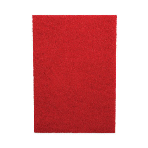 Buffing Floor Pads, 20 X 14, Red, 10-carton
