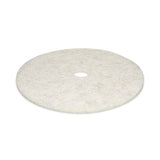 Natural Burnishing Floor Pads, 27" Diameter, White, 5-carton