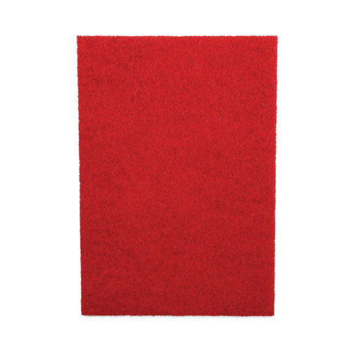 Buffing Floor Pads, 28 X 14, Red, 10-carton