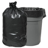 Low-density Waste Can Liners, 45 Gal, 0.6 Mil, 40" X 46", Black, 100-carton