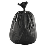 Low-density Waste Can Liners, 56 Gal, 0.6 Mil, 43" X 47", Black, 100-carton