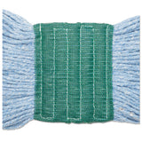 Super Loop Wet Mop Head, Cotton-synthetic Fiber, 5" Headband, Medium Size, Blue