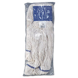 Super Loop Wet Mop Head, Cotton-synthetic Fiber, 5" Headband, X-large Size, White, 12-carton