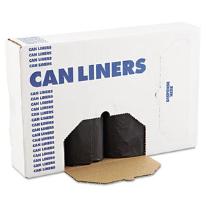 Low Density Repro Can Liners, 56 Gal, 1.2 Mil, 43" X 47", Black, 100-carton