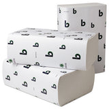Boardwalk Green C-fold Towels, Natural White, 10 1-8 X 12 3-4, 150-pk, 16 Pks-ct