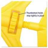 Quick Change Side-latch Plastic Mop Head Handle, 60" Aluminum Handle, Yellow