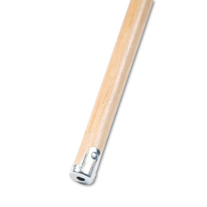 Lie-flat Screw-in Mop Handle, Lacquered Wood, 1 1-8" Dia. X 60"l, Natural