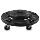 Refuse Container Utility Dolly, 300 Lb Capacity, 22" Diameter, Gray