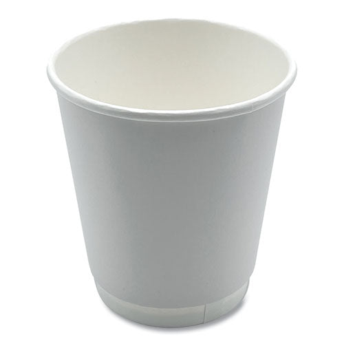 Paper Hot Cups, Double-walled, 10 Oz, White, 25/pack