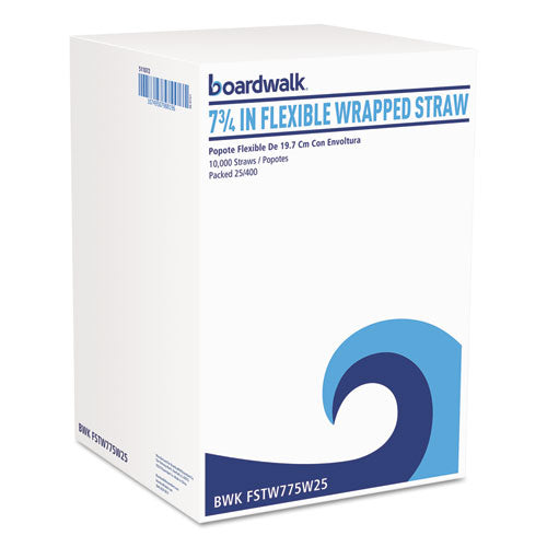 Flexible Wrapped Straws, 7 3-4