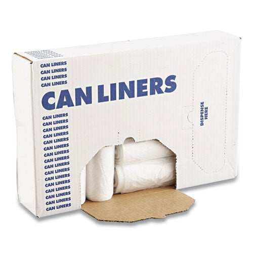 High Density Industrial Can Liners Flat Pack, 33 Gal, 16 Microns, 33 X 40, Natural, 200-carton