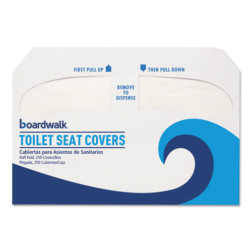 Premium Half-fold Toilet Seat Covers, 14.25 X 16.5, White, 250 Covers-sleeve, 10 Sleeves-carton