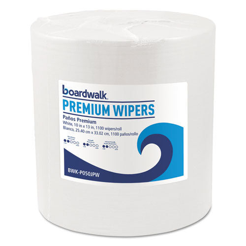Hydrospun Wipers, White, 10 X 13, 1100-roll