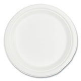 Bagasse Pfas-free Dinnerware, Plate, 9" Dia, White, 500/carton