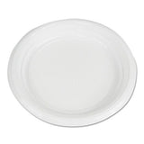 Hi-impact Plastic Dinnerware, Plate, 6" Diameter, White, 1000-carton