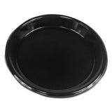 Hi-impact Plastic Dinnerware, Plate, 9" Diameter, Black, 500-carton