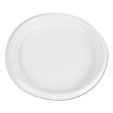 Hi-impact Plastic Dinnerware, Plate, 9" Diameter, White, 500-carton