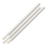 Individually Wrapped Paper Straws, 7 3-4" X 1-4", White, 3200-carton