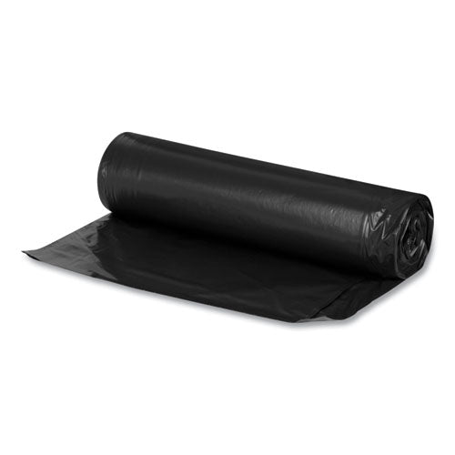 Repro Low-density Can Liners, For Slim Jim Containers, 23 Gal, 1 Mil, 28 X 45, Black, 15 Bags-roll, 10 Rolls-carton