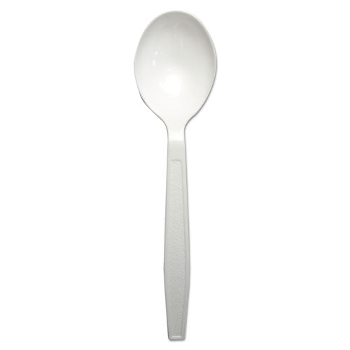 Heavyweight Polypropylene Cutlery, Soup Spoon, White, 1000-carton
