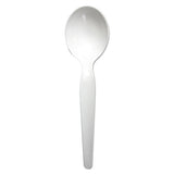 Heavyweight Polystyrene Cutlery, Soup Spoon, Black, 1000-carton