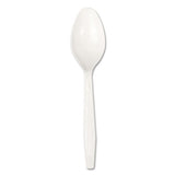 Heavyweight Polystyrene Cutlery, Teaspoon, White, 1000-carton