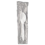 Mediumweight Wrapped Polypropylene Cutlery, Teaspoon, White, 1,000-carton