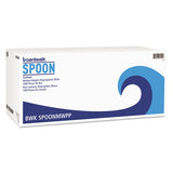 Mediumweight Polypropylene Cutlery, Teaspoon, White, 1000-carton