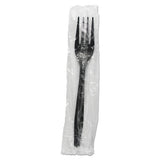 Heavyweight Wrapped Polypropylene Cutlery, Soup Spoon, Black, 1,000-carton