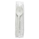 Heavyweight Wrapped Polypropylene Cutlery, Soup Spoon, White, 1,000-carton