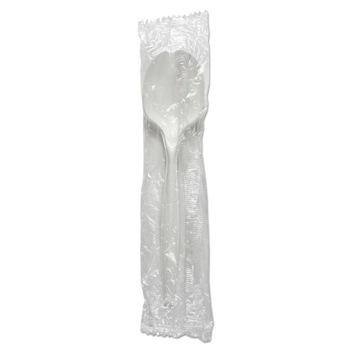 Mediumweight Wrapped Polypropylene Cutlery, Soup Spoon, White, 1,000-carton
