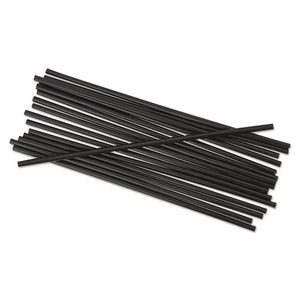 Single-tube Stir-straws, 5 1-4", Black, 1000-pack