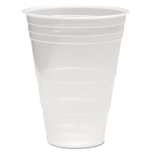 Translucent Plastic Cold Cups, 16oz, Polypropylene, 50-pack