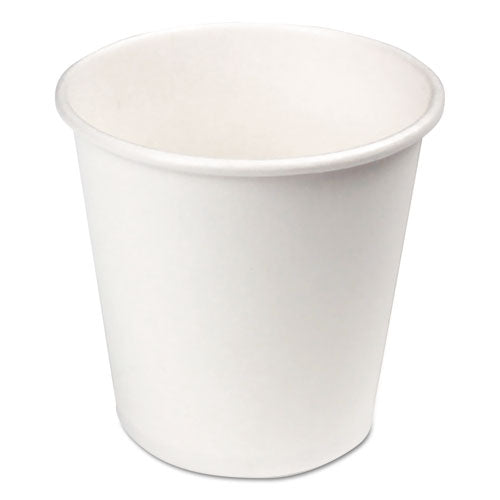 Paper Hot Cups, 4 Oz, White, 20 Cups-sleeve, 50 Sleeves-carton