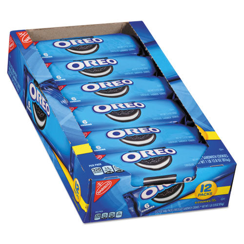 Oreo Cookies Single Serve Packs, Chocolate, 2.4 Oz Pack, 6 Cookies-pack, 12 Packs-box