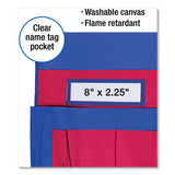 Chairback Buddy Pocket Chart, 15 X 19, Blue-red