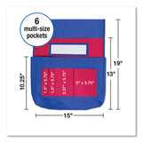 Chairback Buddy Pocket Chart, 15 X 19, Blue-red