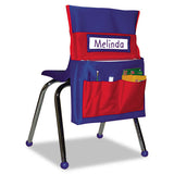 Chairback Buddy Pocket Chart, 15 X 19, Blue-red