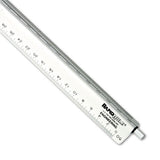 Adjustable Triangular Scale Aluminum Engineers Ruler, 12", Silver